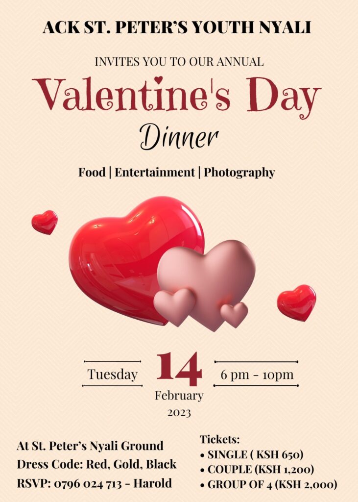 A.C.K ST. Peter’s Nyali Youth Valentine’s Dinner